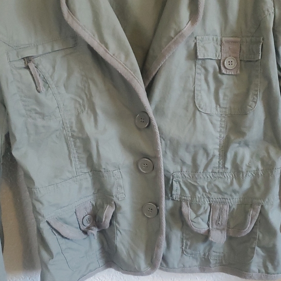 STONE AGE GREEN MILITARY STYLE JACKET SIZE MED - Picture 3 of 6